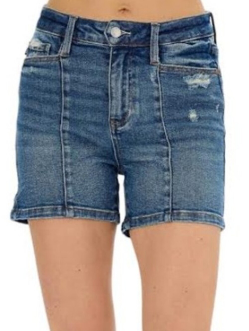 Judy Blue High Rise Seam Detail Denim Jean Shorts JB150211